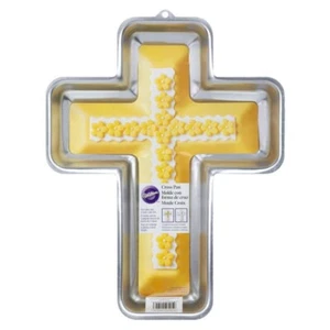 Molde para hornear para pasteles en forma de cruz 15,25" Wilton #2105-2509 para comunión de Pascua - Imagen 1 de 3