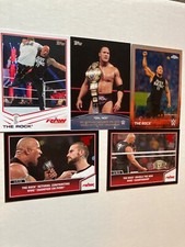 C 5 The Rock topps wwe wwf wrestling cards see scan played for Miami hurricanes