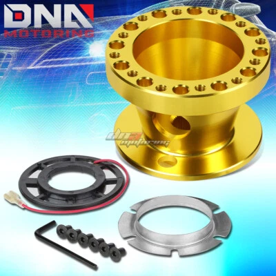 FOR MAZDA/MIATA/RX-7/RX-8/626 GOLD FULL ALUMINUM STEERING WHEEL HUB ADAPTOR KIT - Imagem 1 de 4