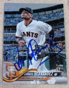 Gorkys Hernandez Signed Autograph Auto 2018 Topps #592