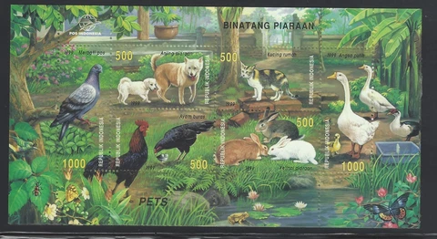 Indonesia #Mi1942-Mi1947 MNH M/S 1999 Domestic Animals [1876b] Cover