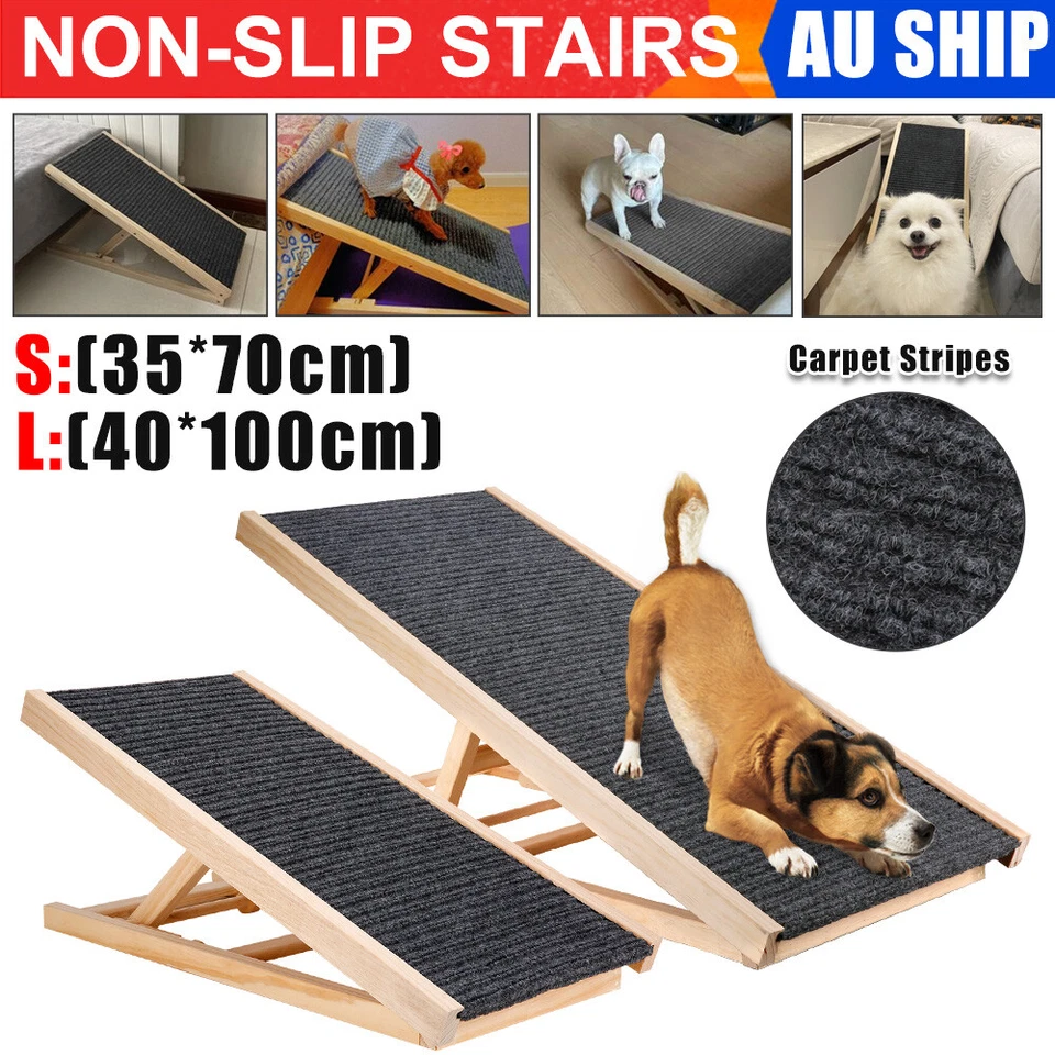 Foldable Dog Pet Ramp Adjustable Height Dogs Stairs for Bed Sofa Car 70cm/100cm - image 1 of 4