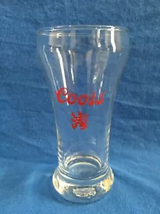 Vintage COORS Draft Beer Glass Barware Golden Colorado Pilsner Red Lion Logo - Picture 1 of 8