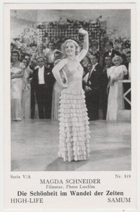 Magda Schneider 1931-36 Samum High Life Large PAPER STOCK Trading Card #519 E5