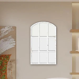 Gewölbter Fensterscheibenspiegel, Gitter-Wandspiegel für Badezimmer, Küche, - Picture 1 of 23