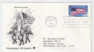 TurtlesTradingPost- Honoring Veterans- 2001 #3508 FDC- Artcraft Variety Cachet - Picture 1 of 1