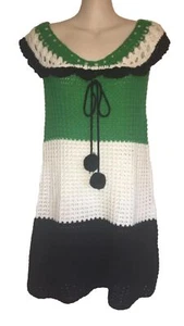 Vintage Retro 60’s Knit Crochet Knitted Dress Size Approx S/M - Picture 1 of 2