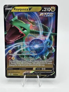 Pokemon TCG SWSH07: Evolving Skies #110/203 Rayquaza V NM - Picture 1 of 2
