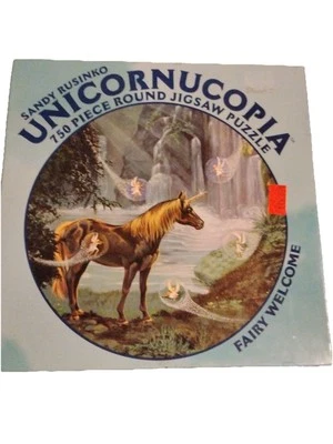 Unicornucopia 750 Piezas Rompecabezas 24” Redondo Hada Bienvenido Ceaco 12+ Nuevo Foto 1 de 4