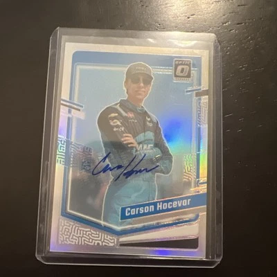 Carson Hocevar 2024 Donruss Optic Silver Auto Ride The Dente Autographed - Image 1 of 3