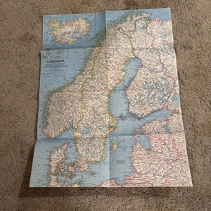 National Geographic Map: Skandinavien. EX. 1963 - Bild 1 von 1