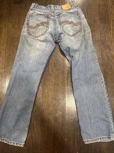 Jeans Wrangler 20X 28x32 uomo slim fit gamba dritta blu invecchiato denim - Foto 1 di 12