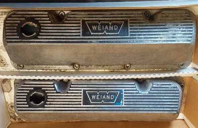 FORD - P/N 7214 - ALUMINUM VALVE COVERS PAIR WEIAND - Image 1 of 4