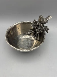 Star Home Vögel Blumen Zweige Silber Schale Dekor Süßigkeiten Schmuck Mittelschale - Bild 1 von 8