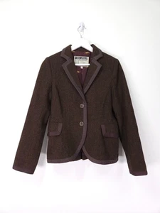 Joules Sakko UK 12 Braun Charing Blazer Tweed Fischgrät Hacking Country - Bild 1 von 18