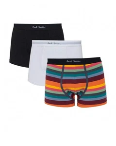 Paul Smith Men's Underwear Boxer Briefs, 3-Pack, Black and White, Multi-Stripe, - Picture 1 of 1