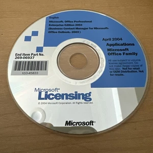 Microsoft Licensing Abril 2004 Office Professional, Enterprise Edition 2003, - Imagen 1 de 1
