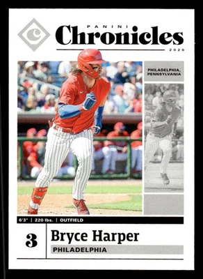 2020 PANINI CHRONICLES BRYCE HARPER 30 MINT BASEBALL PHILADELPHIA PHILLIES - Image 1 of 2