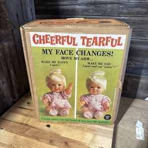 Muñeca bebé vintage Mattel CHEERFUL TEARFUL [1965] con caja original - EXCELENTE ESTADO - Imagen 1 de 11