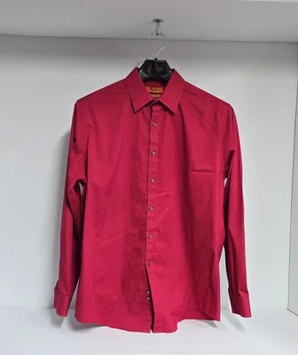 Egara 长袖纽扣红色正装衬衫男式 16.5 码 34-35 码  — 第 1/2 张图片