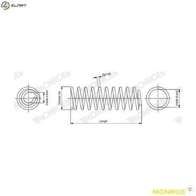 MUELLE DE SUSPENSIÓN SP4096 PARA SUZUKI NISSAN K10B 1.0L 3cyl CELERIOK10 B 1.0L Foto 1 de 4