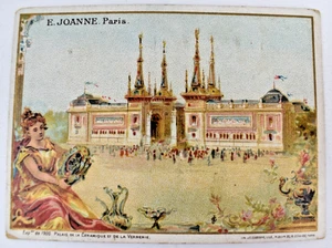 CHROMO PUBLICITAIRE ABSINTHE JOANNE EXPOSITION DE  1900 PALAIS DE LA CERAMIQUE - Picture 1 of 2
