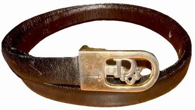 Dior Vtg Woman’s Belt Woman’s Size Large 100 05 Taiwan Belt Brown/ Black - Image 1 of 4