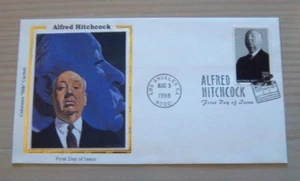 Sc 3226 Alfred Hitchcock - First Day Cover- FDC - Colorano "Silk" Cachet - Picture 1 of 2