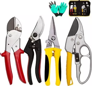 Upgrade 4 Packs Pruner Shears Garden Cutter Clippers, Stainless Steel,Scissors - Picture 1 of 8