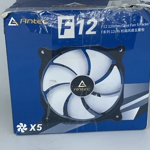 Ventilador de caja Antec 120 mm Ventilador de PC Alto rendimiento Conector de 3 pines Serie PF12 Paquete de 5 - Imagen 1 de 6