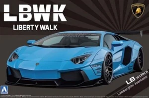 Aoshima 1/24 Scale Model Kit LB Works Liberty Walk Lamborghini Aventador Ver.1 - Picture 1 of 4