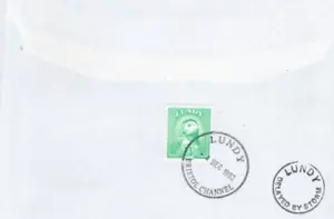 Lundy 1992 unaddressed envelope with 1983 Type DS9 Delayed by Storm cachet - Picture 1 of 2