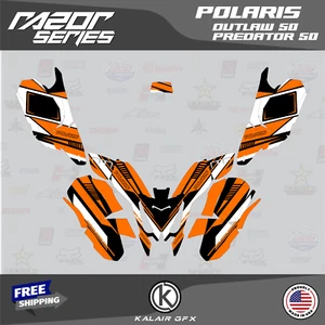Graphics Kit for POLARIS PREDATOR 50 04-07 OUTLAW 50 08-19 Razor - ORANGE - Bild 1 von 5