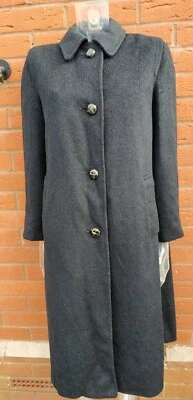Abrigo de lana original vintage Gloverall Zug Loden negro para mujer talla UK 38 Foto 1 de 4