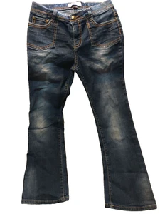 Sz. 14 Reg Girls LEI Gabby Low-rise Flare Jeans A28 - Picture 1 of 11