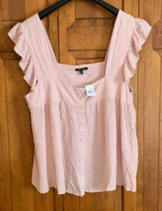 Women's NWT New Look Plus Sleeveless Pink Blouse - 1X - Picture 1 of 3