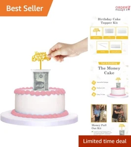 Money Cake Pull Out Kit Transparent 50 Pockets Happy Birthday Party Surprise - Picture 1 of 8