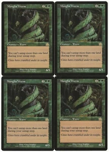 MTG Mungha Wurm x4 Prophecy Rare LP Playset - Picture 1 of 1