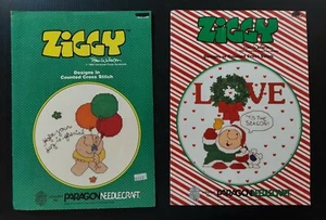 ZIGGY Designs In Counted Cross Stitch Paragon Needlecraft Books 5080 & 5090 - Picture 1 of 11