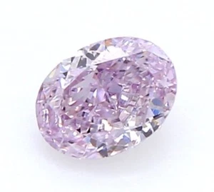 0.21 ct. Fancy Pink-Purple, SI1 Oval - GIA Cert. Natural Fancy Color Diamond - Picture 1 of 5