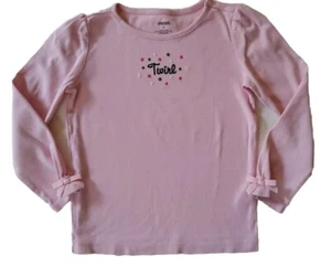 Gymboree Glamour Ballerina Shirt Girl Pink Twirl Size 5 Polka Dot Bow Gray - Picture 1 of 5
