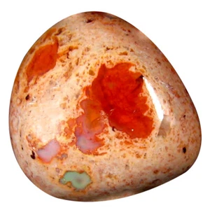 Piedra preciosa ópalo de fuego cabujón de pera de 12,24 quilates (17 x 17 mm) sin calefacción matriz de México - Imagen 1 de 1