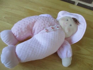 Kids Preferred Baby Doll Pink Texture Sleeper Crinkle,Rattle 11" Stuffed Plush - Picture 1 of 3