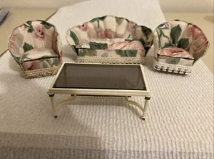 LUNDBY Living Room Set with Tinted Glass Cocktail Table - Picture 1 of 6
