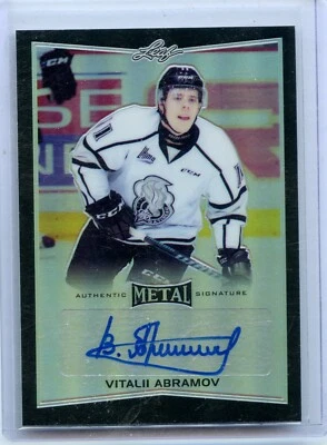 2015-16 Leaf Metal Prismatic Black #BA-VA1 Vitalii Abramov 1/7 - Image 1 of 2