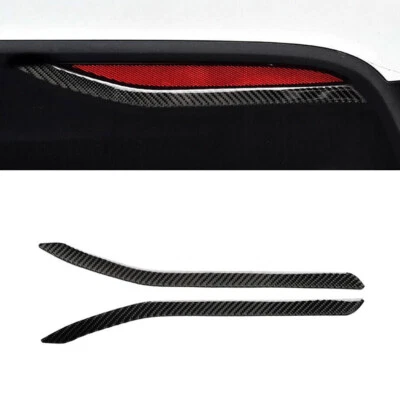 Cubierta de luz antiniebla trasera de fibra de carbono para Tesla Model-X 2016-2019 adorno decorativo 2* Foto 1 de 4