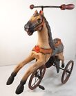 Antique 1800s Wooden Horse Tricycle