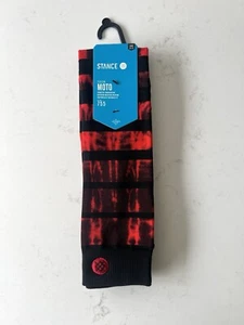 Calcetines Stance Fusion Moto 755 nuevos con etiquetas - Winger - Rojo - Talla grande (9-12) - Imagen 1 de 6