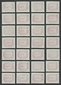 1984 ETICHETTE FRAMA SET COMPLETO DI 34 VALORI NON MONTATE COME NUOVE - Foto 1 di 2