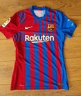 2021-22 FC BARCELONA Home Match prepared Shirt Nike Player Issue Dri Fit Adv